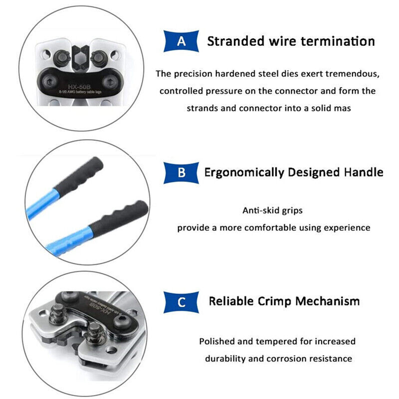 60Pcs Battery Terminals Connectors Copper Ring Wire Ends Lugs Gauge AWG 4 6 8 10