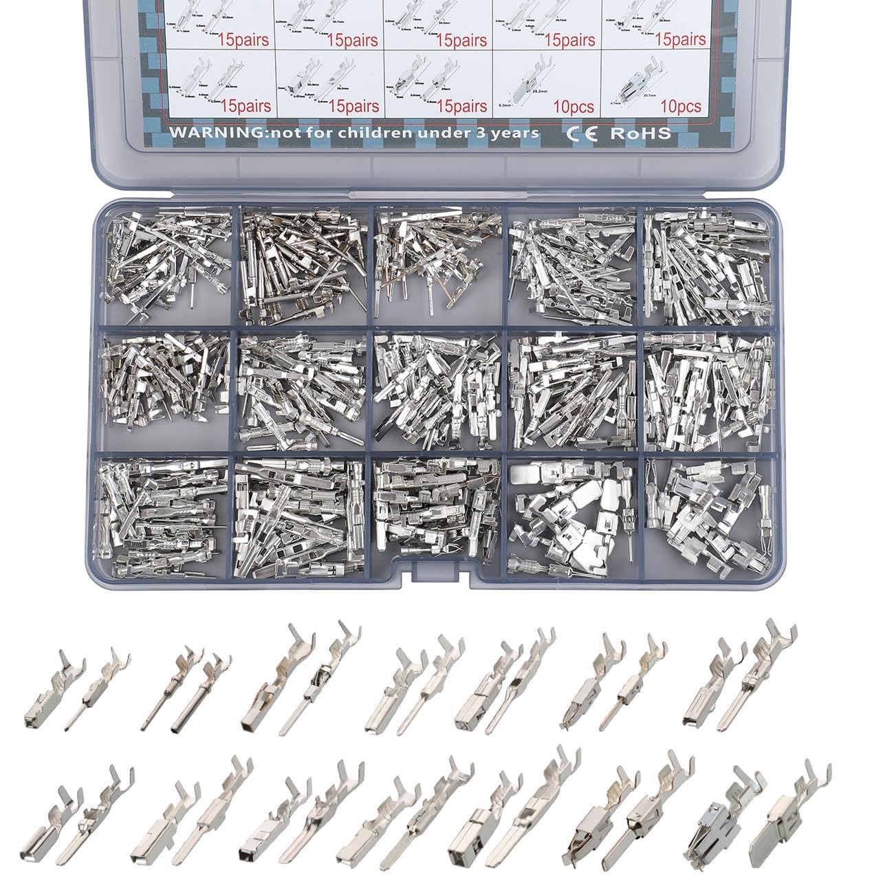 430Pcs 28types Automotive Car Electrical Terminal Pins auto Connectors Kit Metri