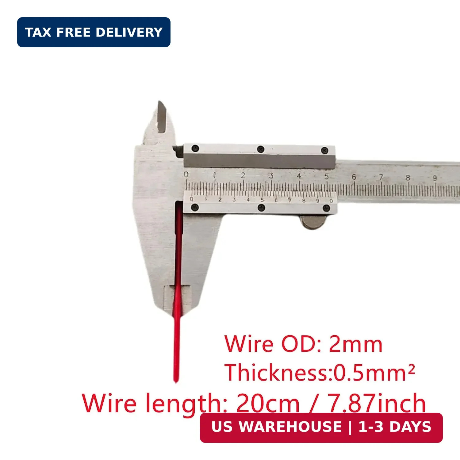 2.8mm Female Spade Crimp Terminals with Insulating Sleeve and 20cm 18AWG Red Bla