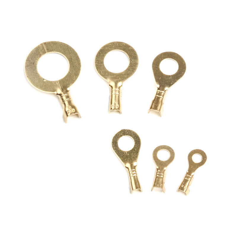 100x Assorted Copper Ring Crimp Electrical Wire Connector Spade Terminal M3-M10