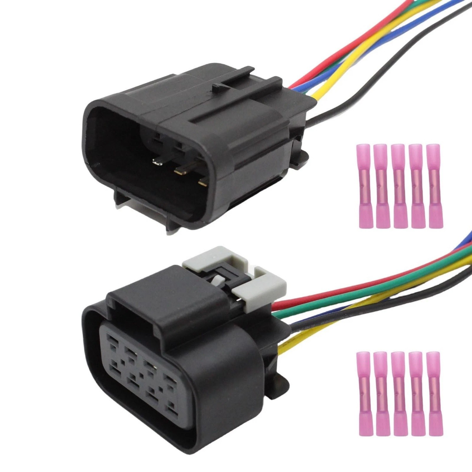 1PCS Male & Female Headlight Connector Plug Harness Pigtail For Chevy 14-16