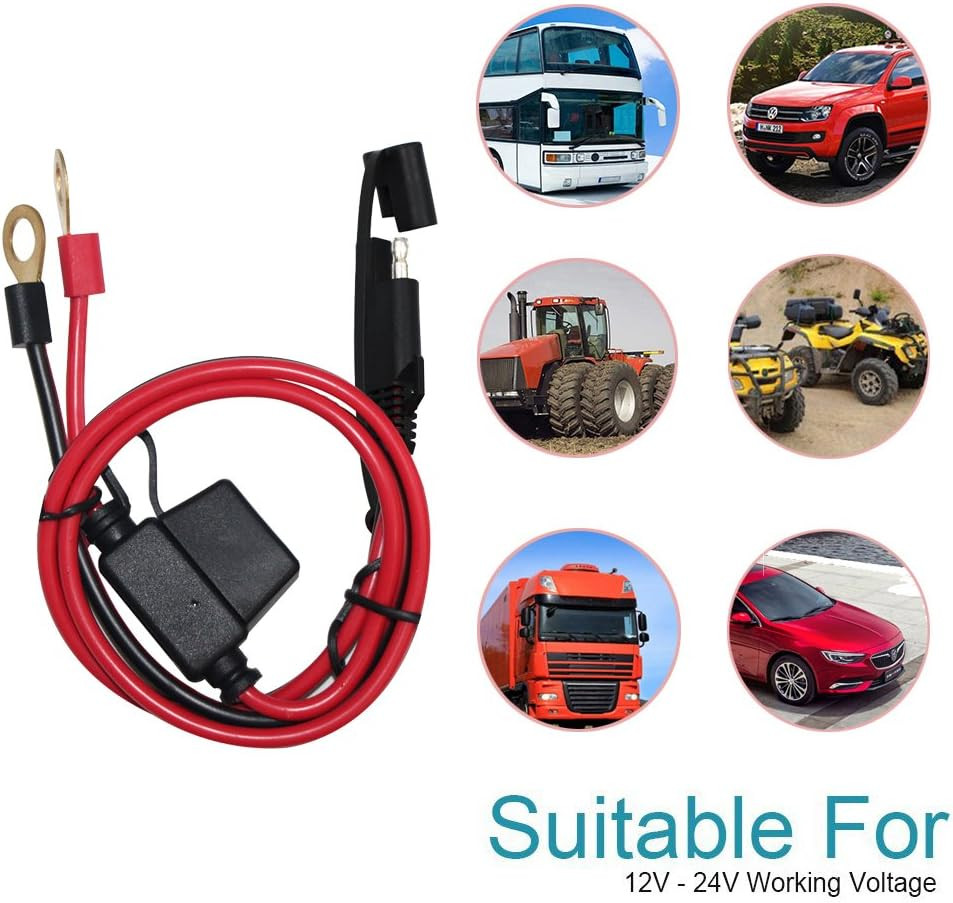 2FT SAE to Ring Terminal Harness Quick Connect/Disconnect Ring Terminal Assembly