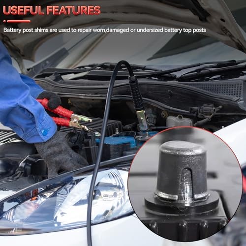 10pcs Car Battery Post Terminal Shims With 12pcs Washers Worn Posts Loose Auto