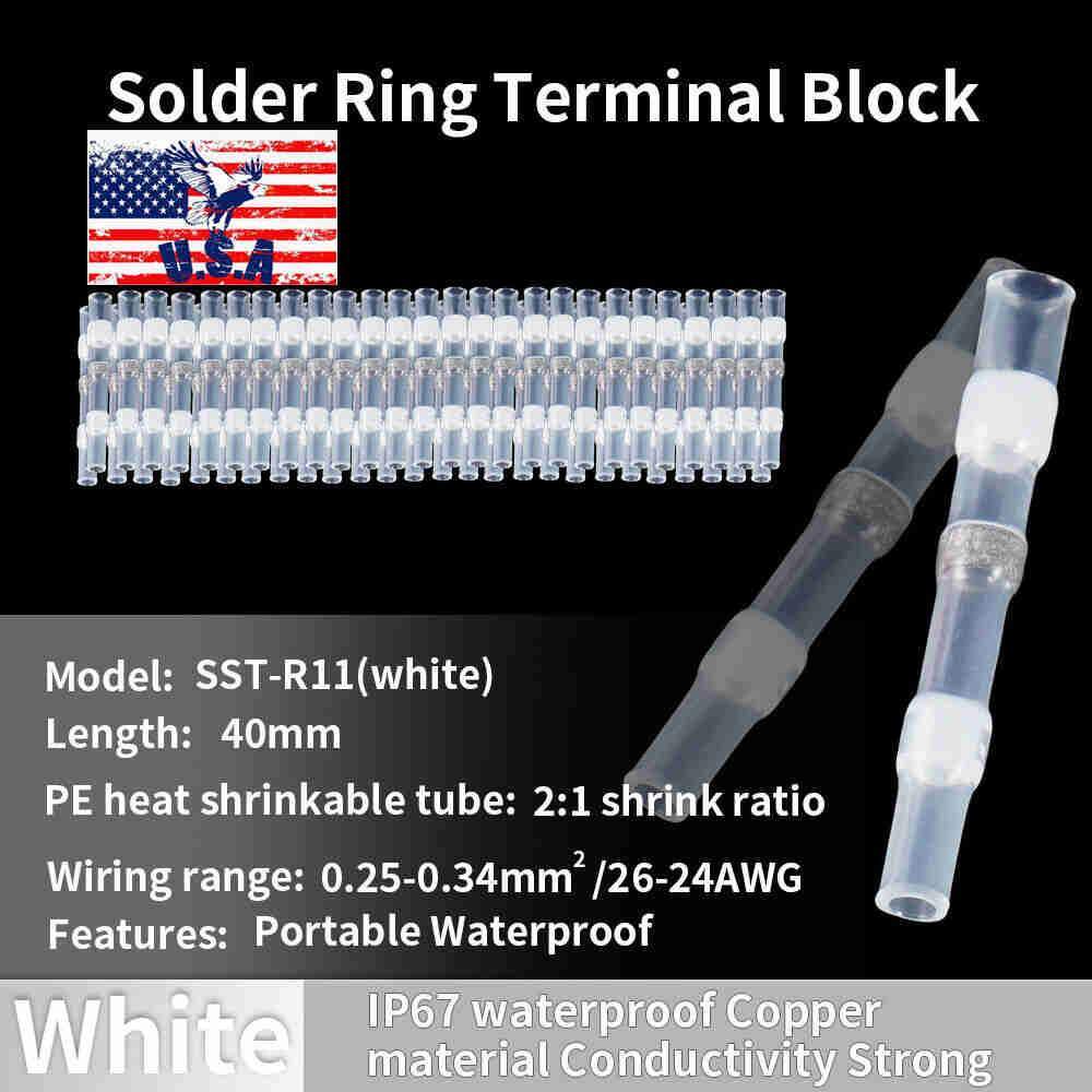 340PCS Waterproof Heat Shrink Solder Seal Sleeve Butt Terminals Wire Connectors