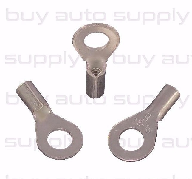 100 22-18 Ga. Non Insulated #8 Ring Terminal Bare Naked Connector Uninsulated