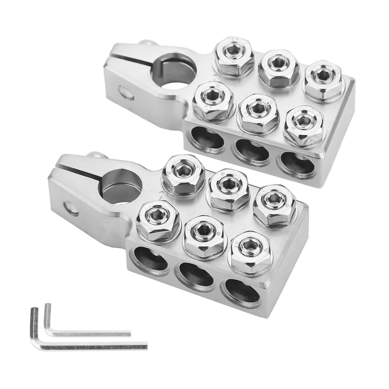 Battery Terminal Connector 12-Way Connectors 6AWG Clamps Positive and Negative