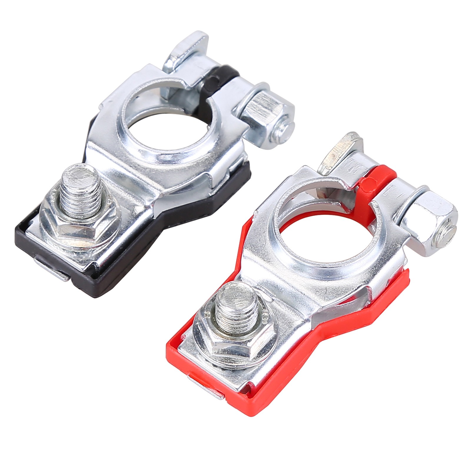 2pcs Car Battery Positive Negative Connectors Terminal Clamp Release Disconnect