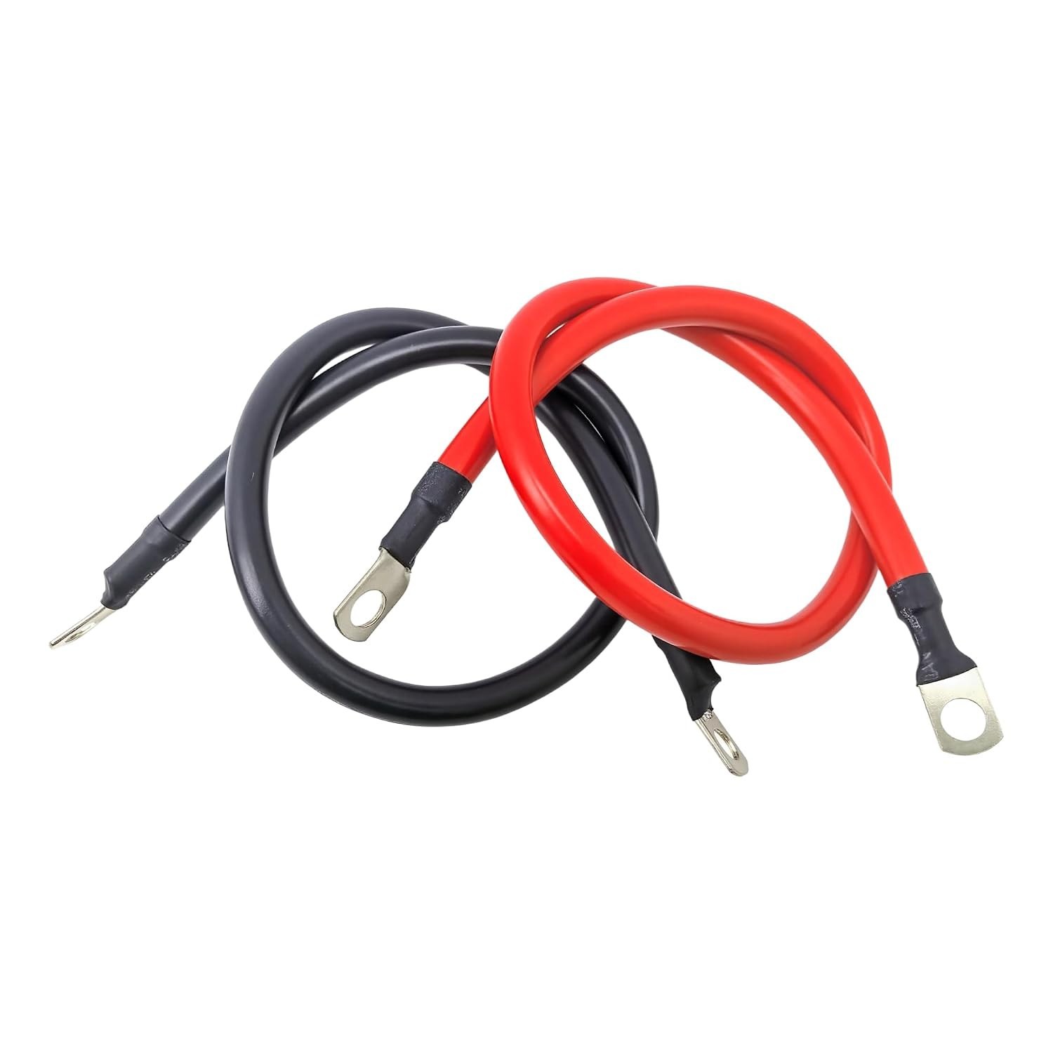 2 AWG Battery Cable 1FT Pure Copper 5/16 in Lugs Automotive Solar