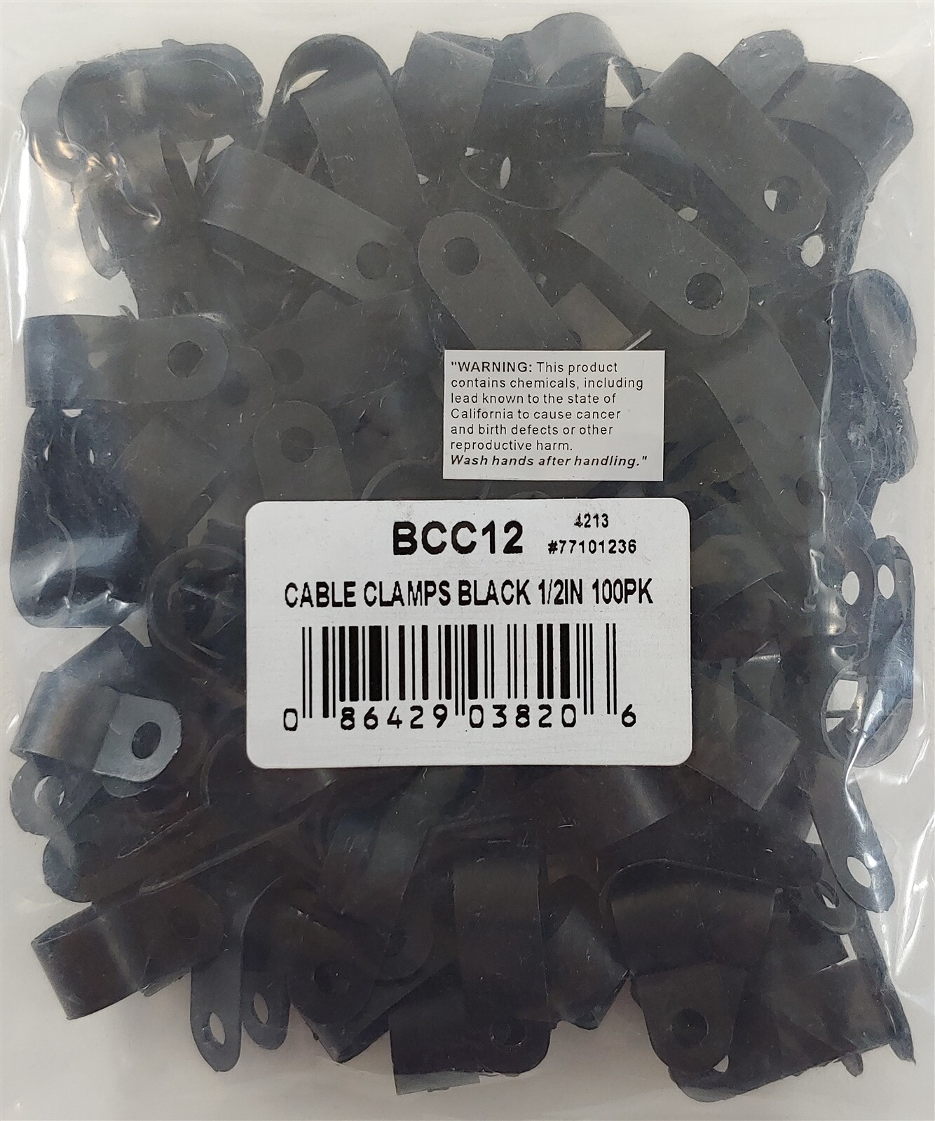 Install Bay BCC12 Black 1/2 inch Cable Clamps – Bag of 100