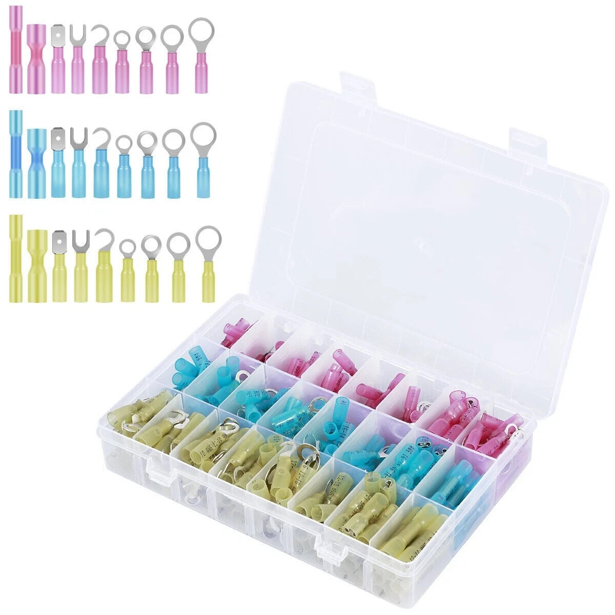 Heat Shrink Wire Connector DIY Kit 270PCS Waterproof Marine Automotive Terminals