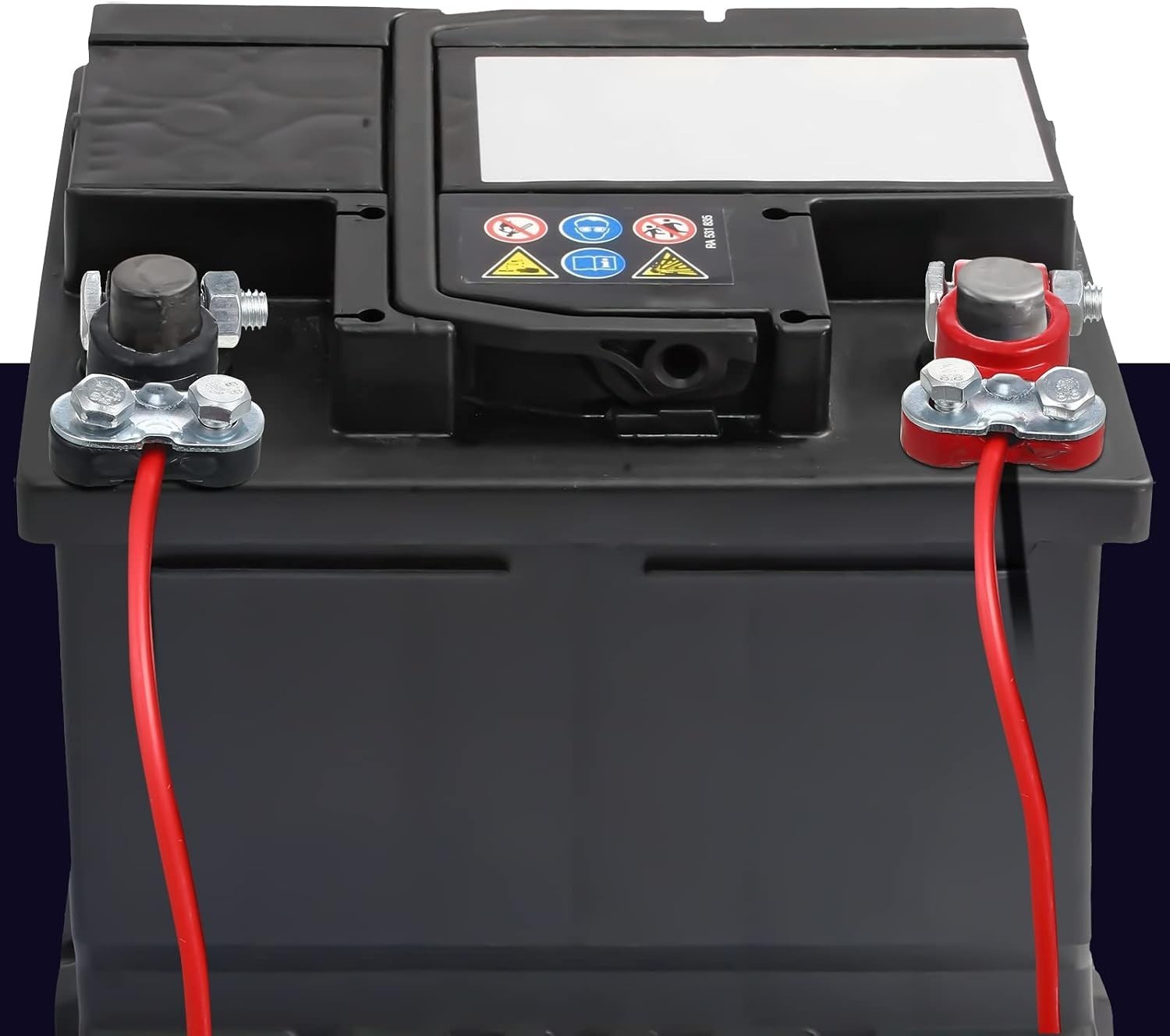 2 Pair Battery Connector Set with Anti-Corrosion Washers – Red & Black Cables