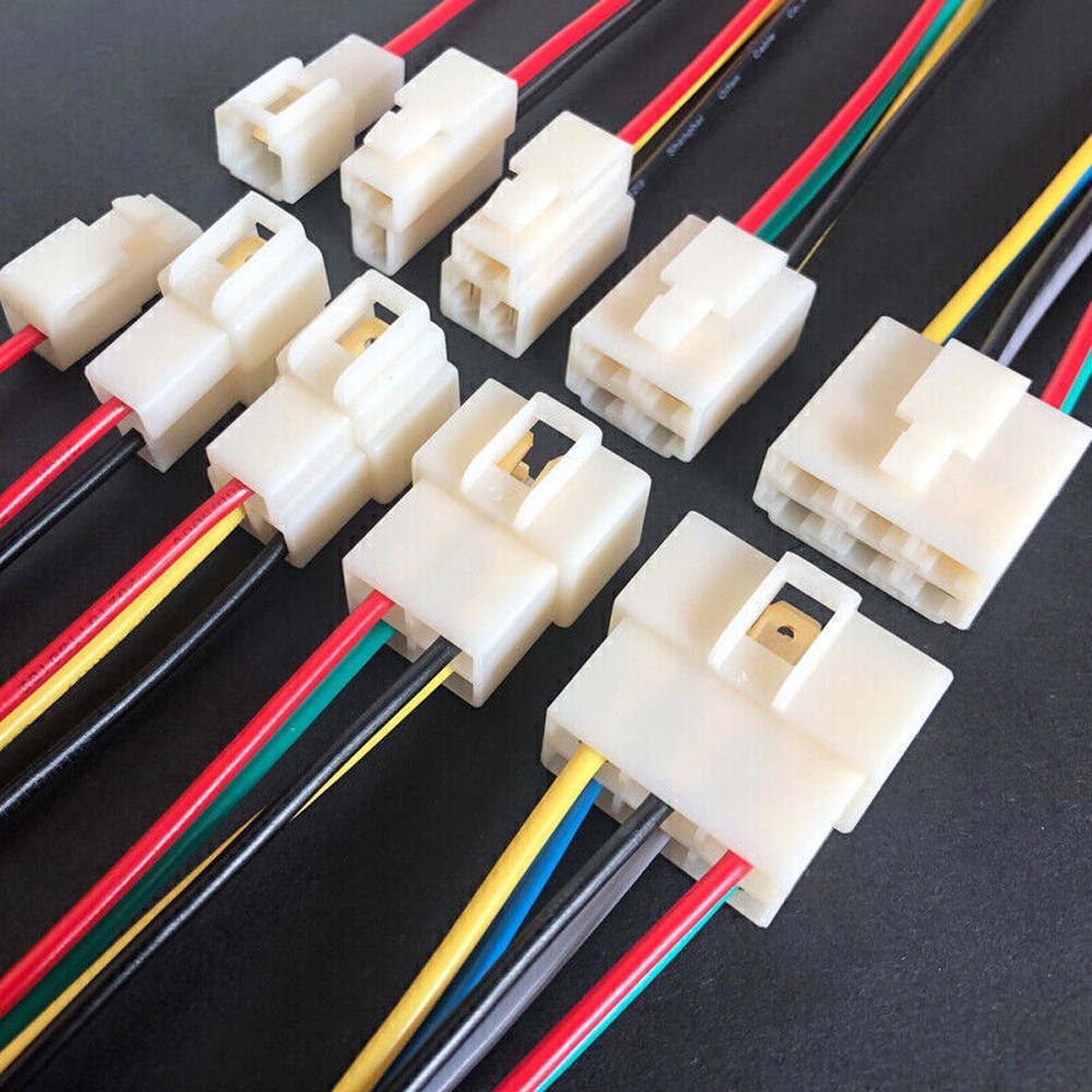 2 to 8 Way 6.3mm Pin Plug CONNECTOR Electrical Multi Terminal Block Wiring 20pcs