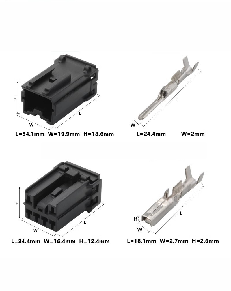 5 pairs 6pin Suitable for taxi connectors 2.0mm DJ7062Y-2-11/21