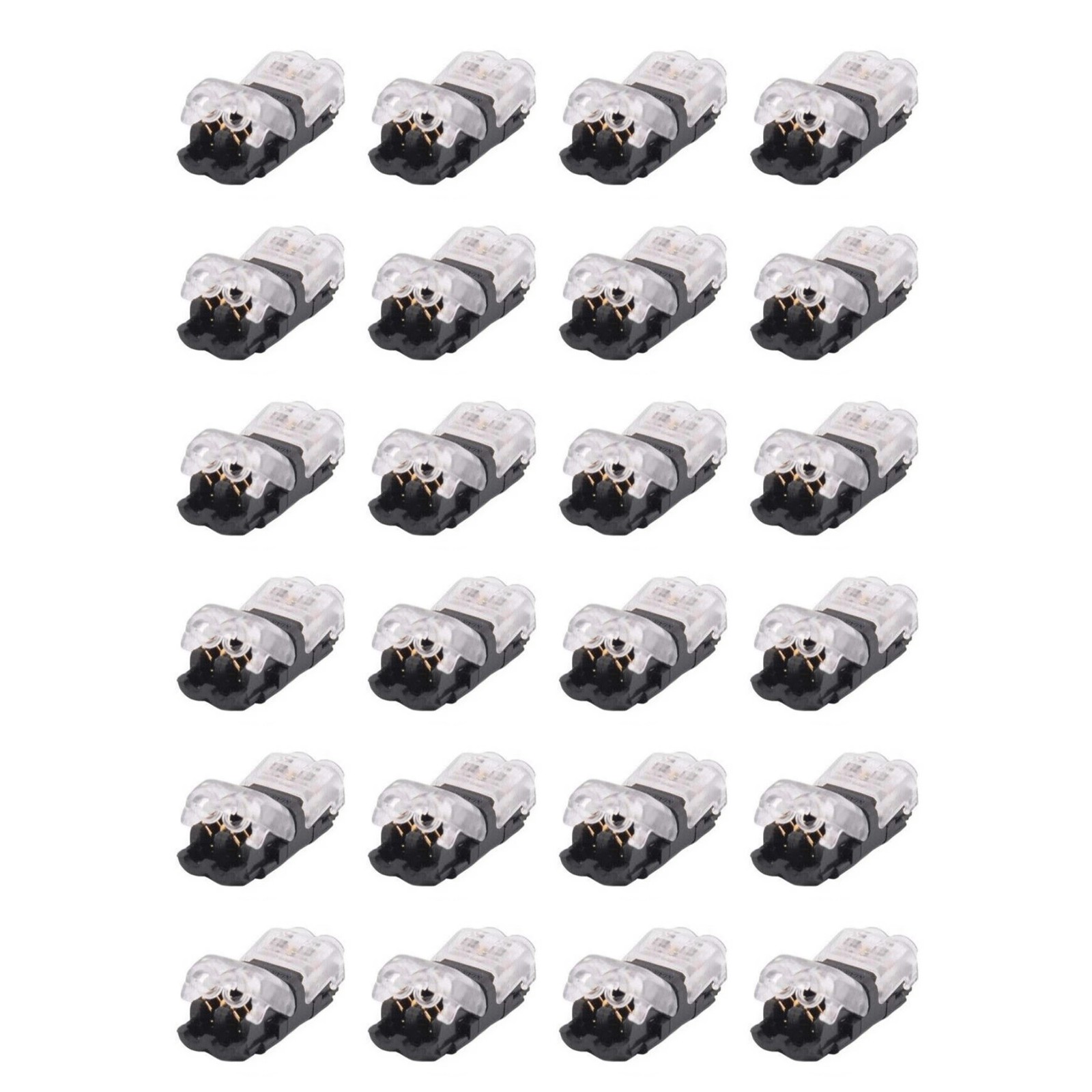 24pcs 2 Way Quick Connect Solderless Wire Connector For 18-22 AWG Automotive Use