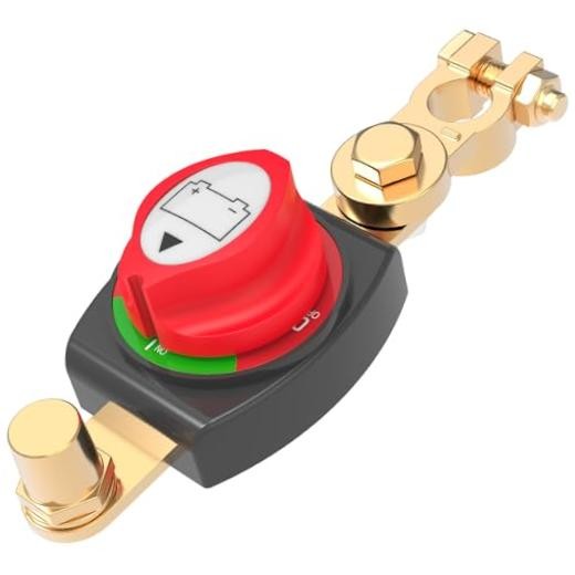 On/Off 275A Top Post Battery Switch with Negative Top Post with Brass Clamp
