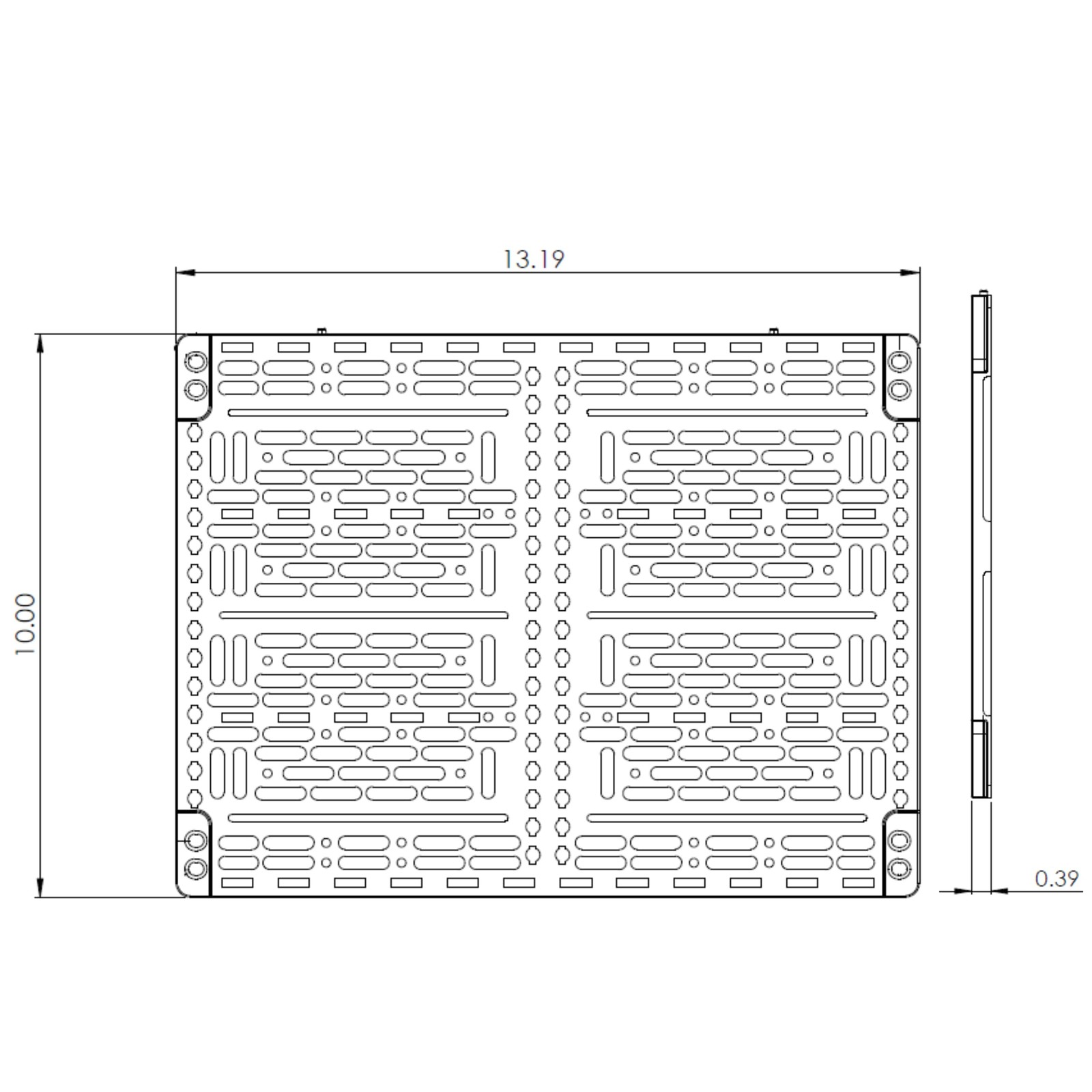 OnQ Universal Mounting Plate 10 Inch 2 Ratchet Clamps White AC1040F