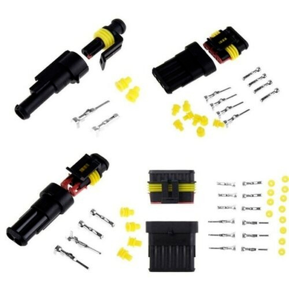 708PCS 1-6 Pin Way Car Automotive Waterproof Electrical Wire Connector Plug Set
