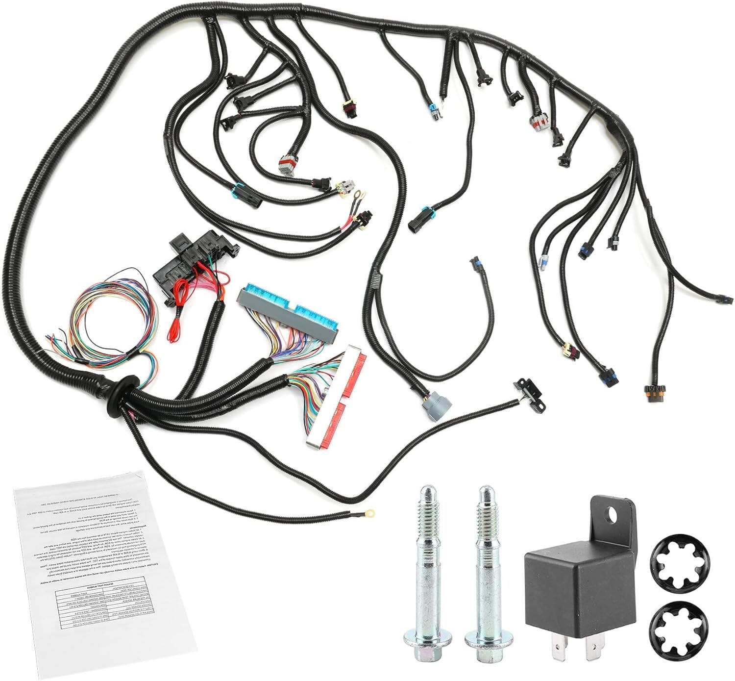 Standalone Wiring Harness, 4L60E DBC, Red/Blue PCM, Compatible with 1997-2006 GM