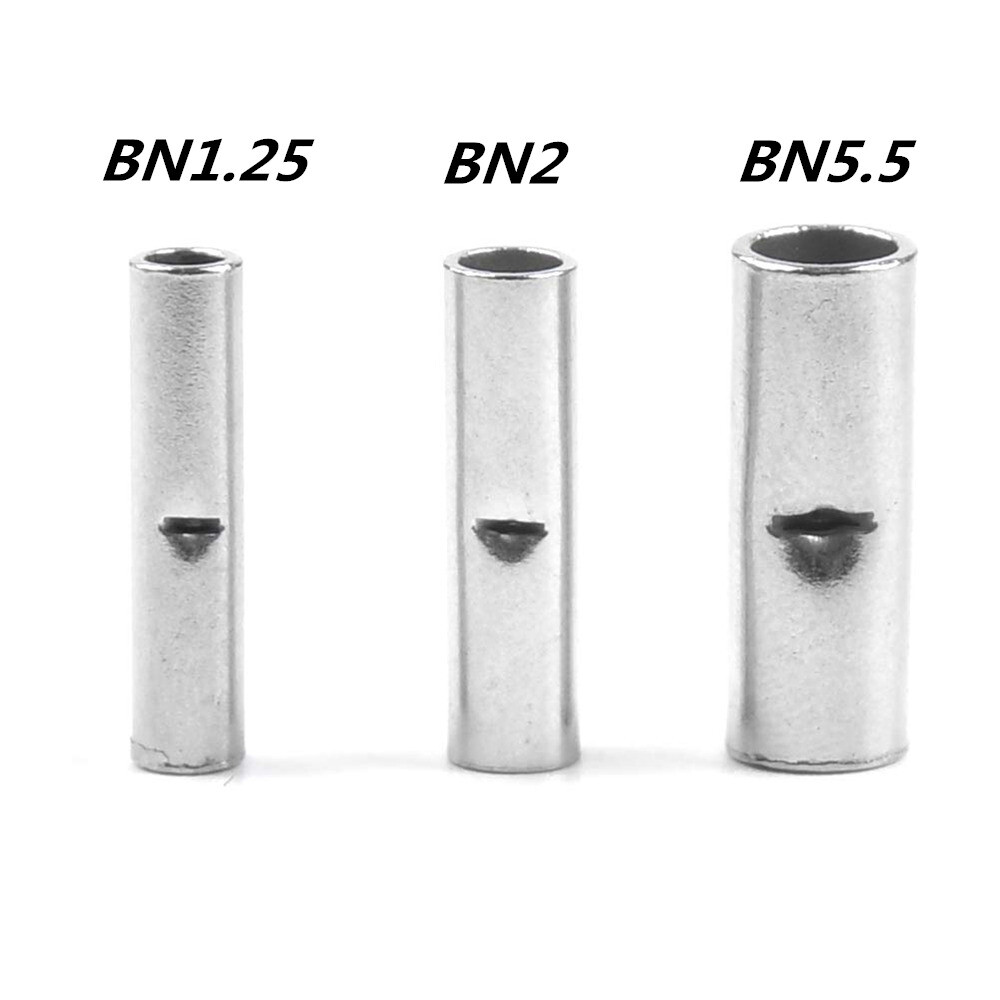 50-200× Straight Electrical Wire Connectors Ferrule Butt Splice Crimp Terminals