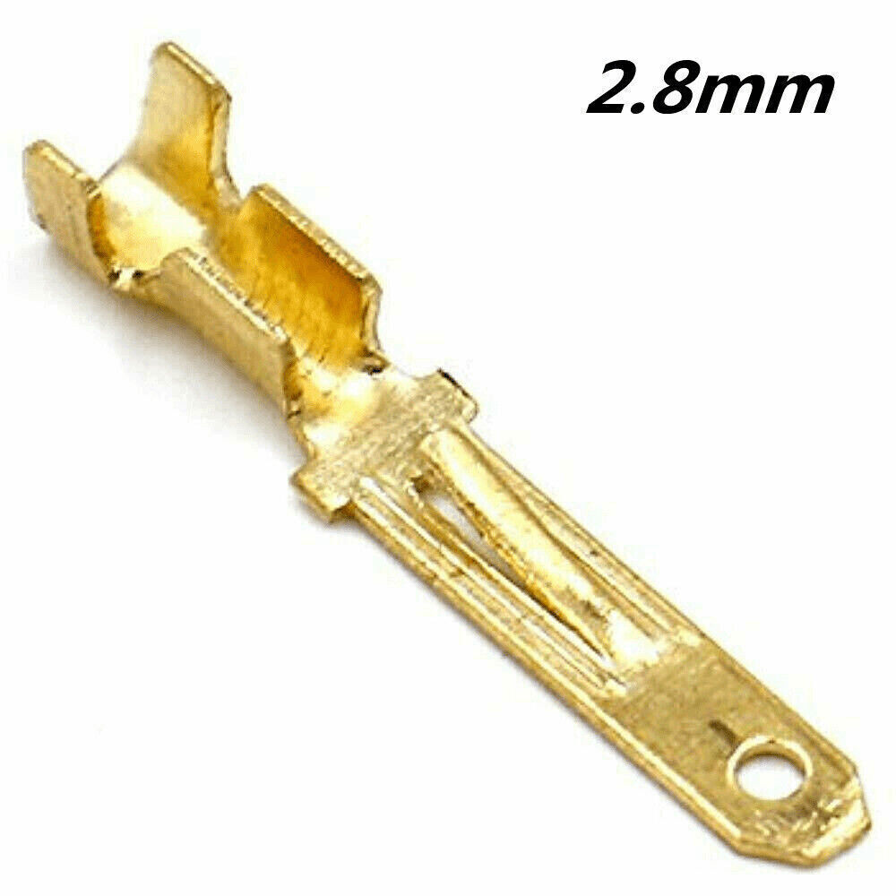 2.8mm 6.3mm Copper Female Non-Insulated Connector Quick Splice Spade Terminals