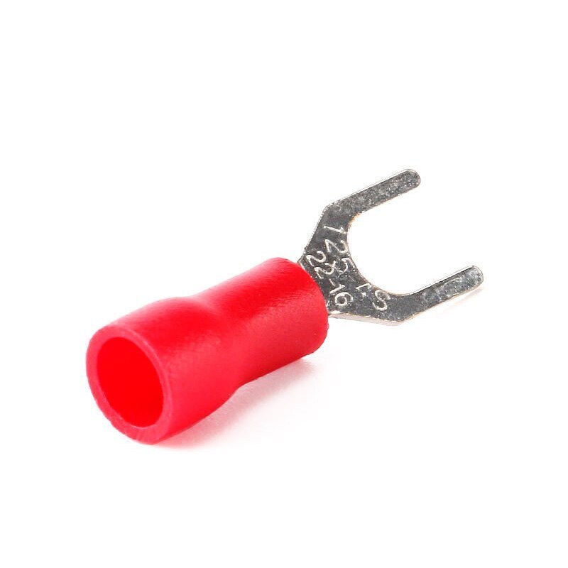 100Pcs Insulated Fork Spade Wire Connectors U Type Electrical Crimp Terminal