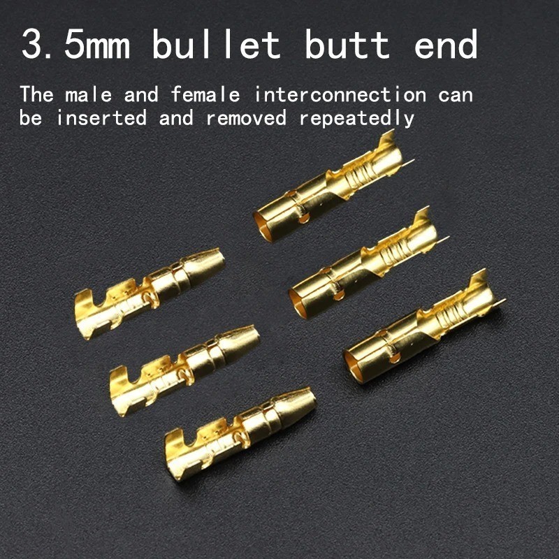 200Pcs Motorcycle Bullet Connectors Male & Female Wire Terminal Kit (50 Set)