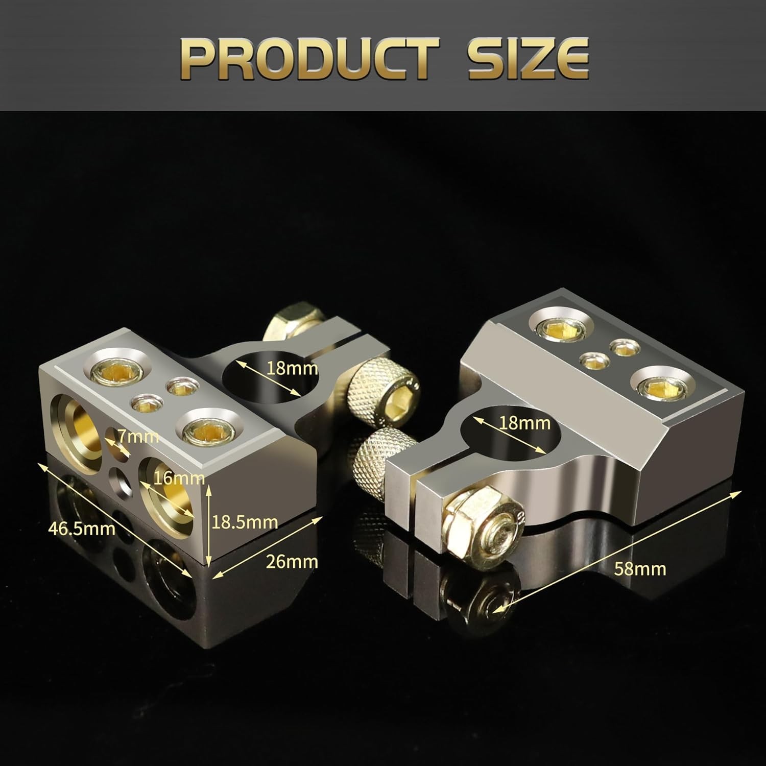 Zinc Alloy and Copper Battery Terminals – Durable 0/4/8/10 Gauge Compatibility