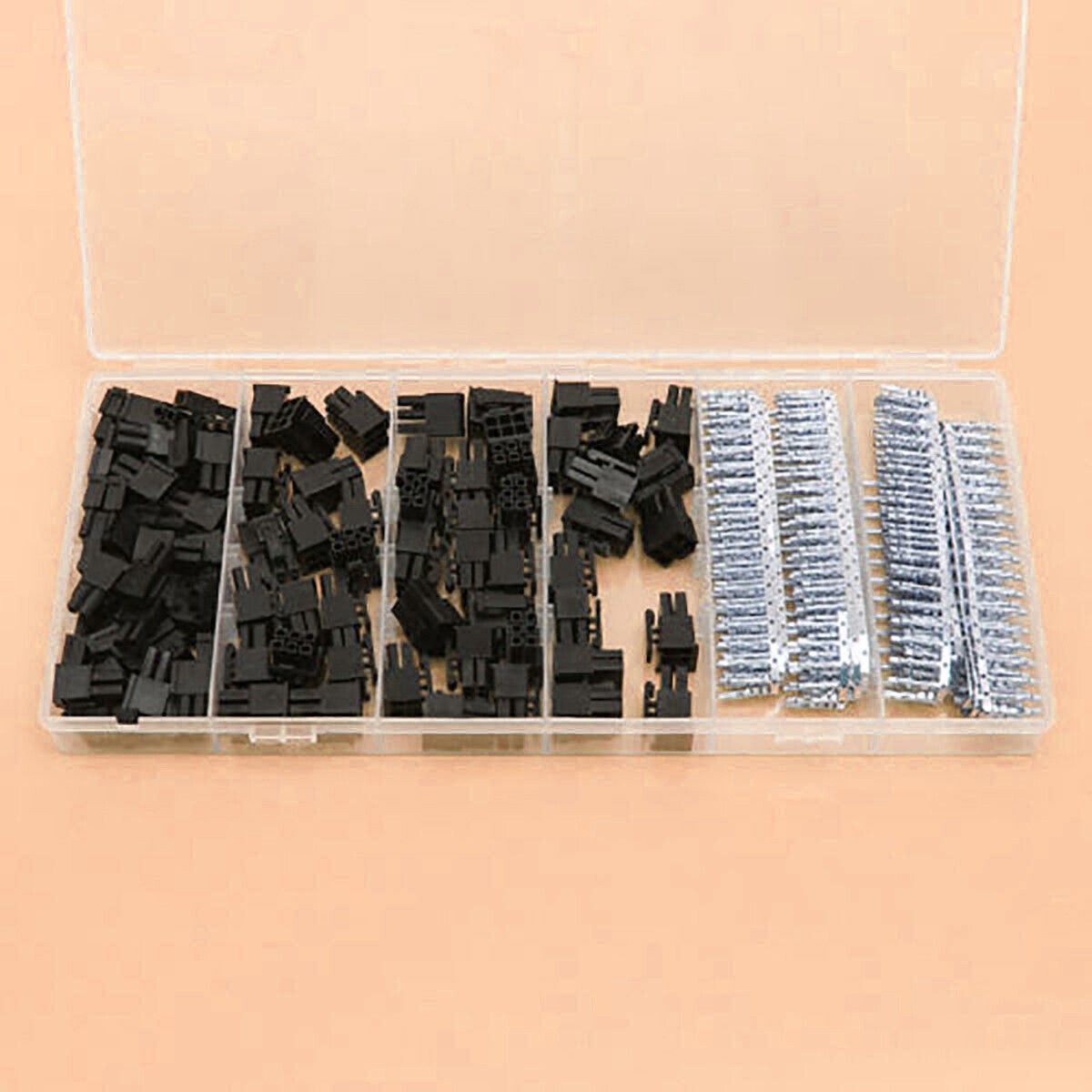 400pcs Female Terminal Crimp Pin with 50pcs 5557 8(6+2)P Connector Plug Box ATX