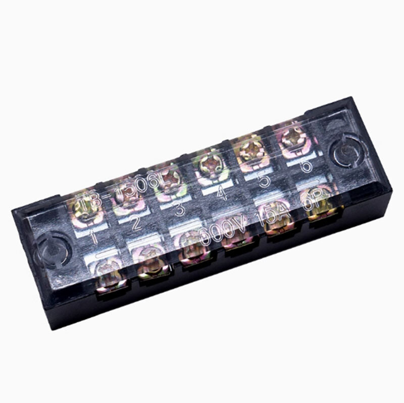600V 15A 25A Dual Row 3-12 Position Screws Terminal Electric Barrier Strip Block
