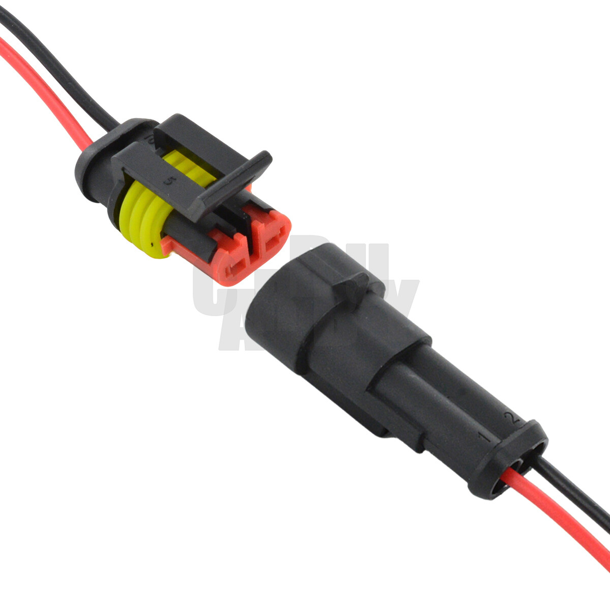 10 Sets 2-Pin Way Car Waterproof Male Female Electrical Wire Connector Plug Kit