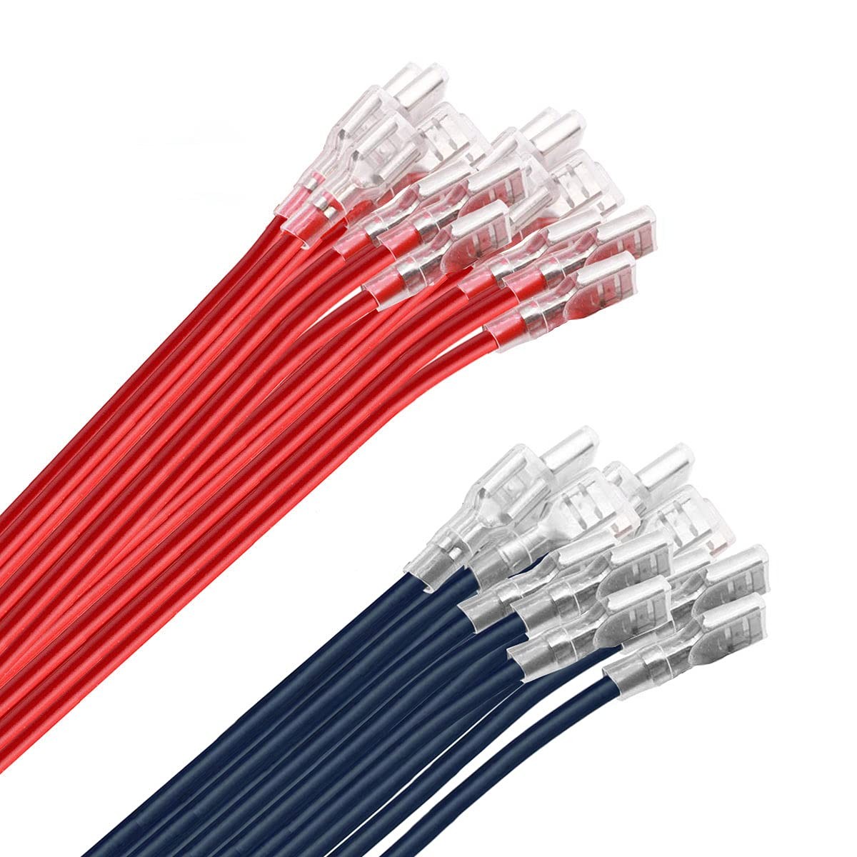 30pcs 2.8mm Spade Crimp Terminal,20cm 16AWG Female Electrical Insulated Termi…