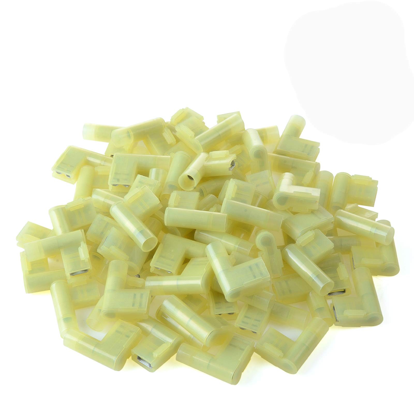 90 Degree Flag Spade Connectors 1210 AWG Nylon Insulated Crimp Wire Terminals 5