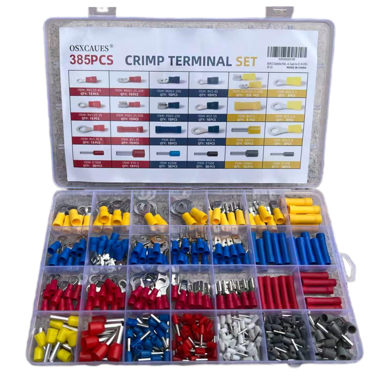 385PCS Solderless Wire connectors kit, Electrical Connector kit, Electrical T…