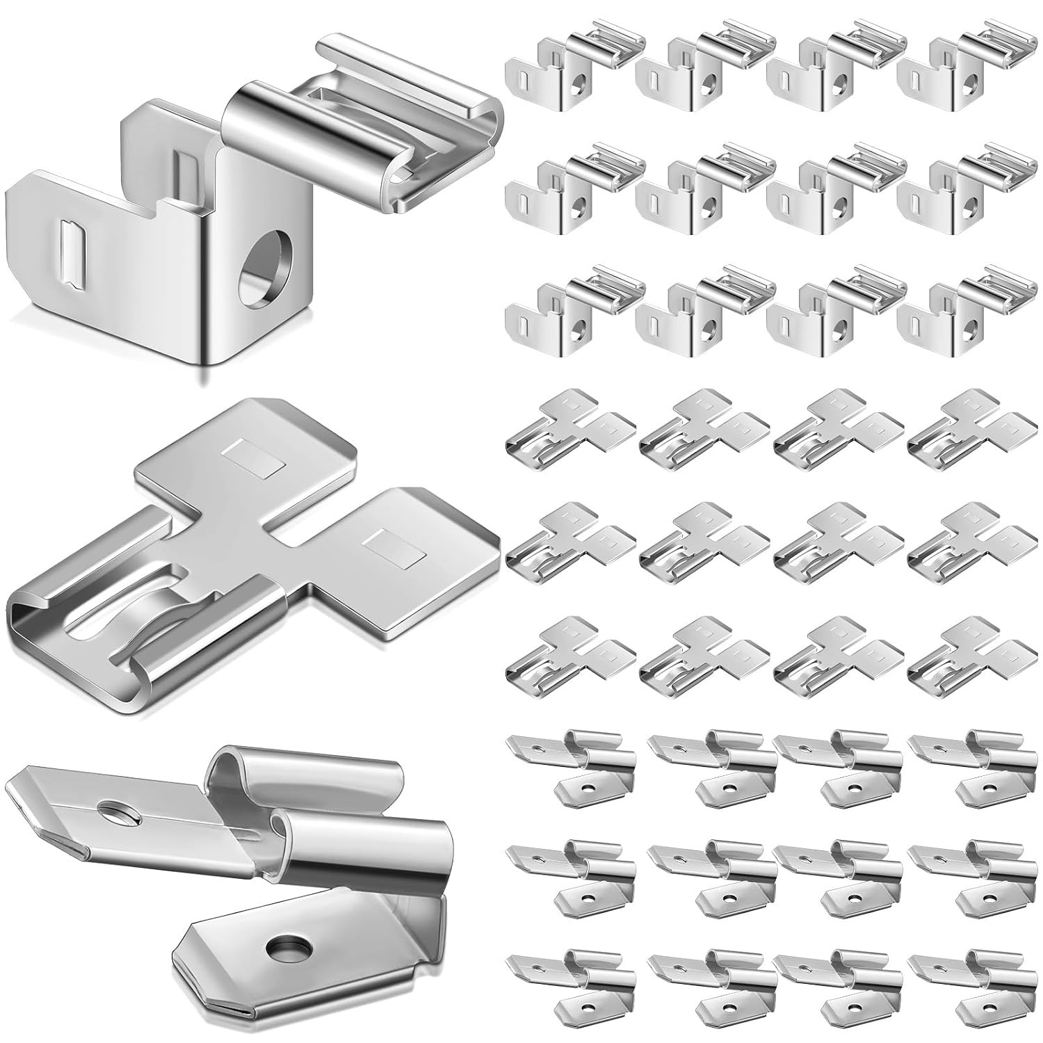 36 Pcs Electrical Quick Splice Wire Terminals,1/4″ Silver | Piggyback Double