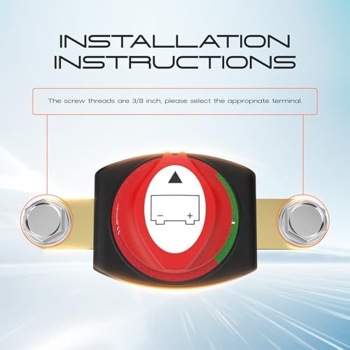 Side Post Battery Disconnect Switch, Battery Cut Off Switch 12 Side Post 275A