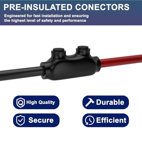 2 Port Insulated Wire Connectors Black Splice Connector Multi Cable 2/0-6 AWG