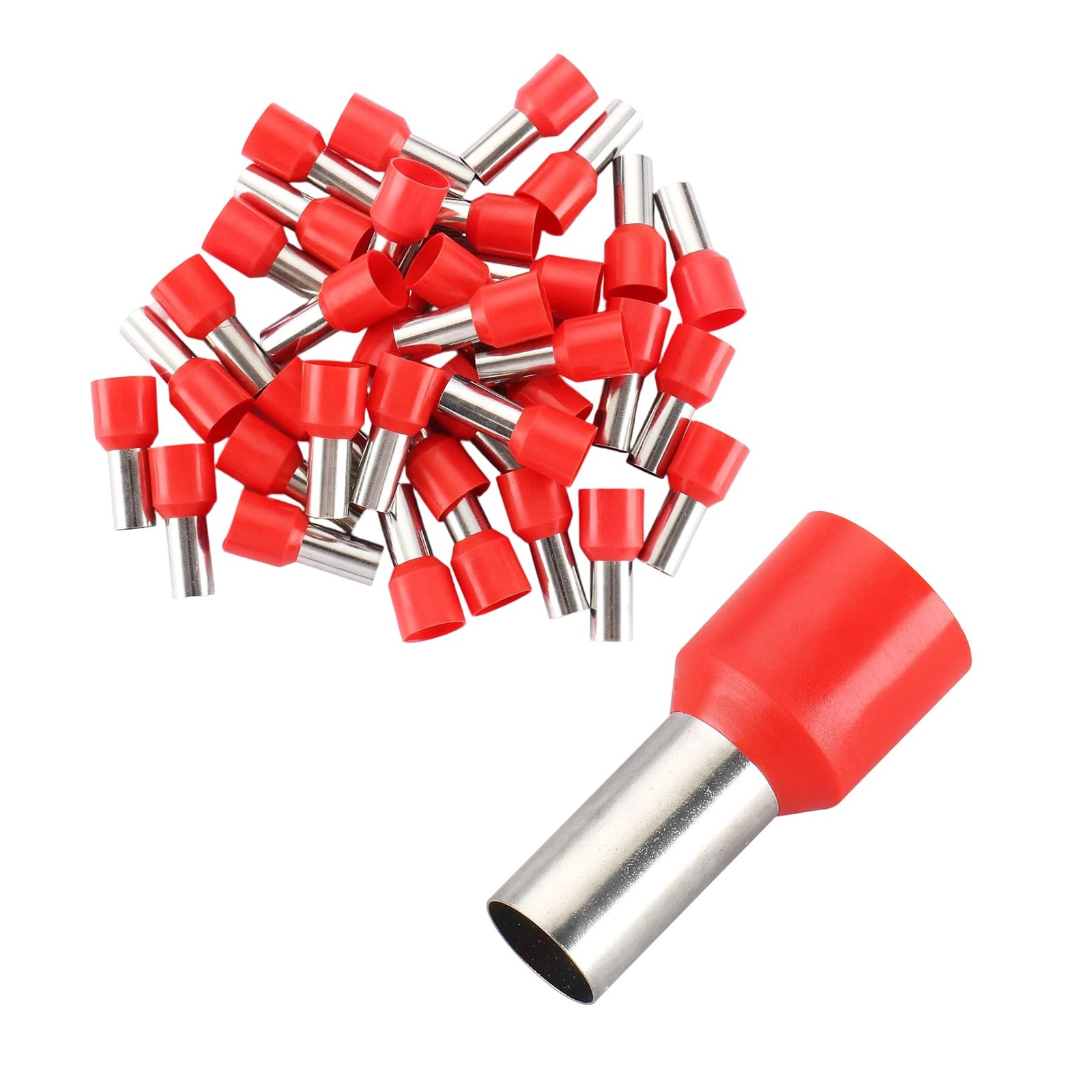 AWG 8 10mm Insulated Ferrule Pin Cord End Terminals E1012 Red Bulk 1000 PCS