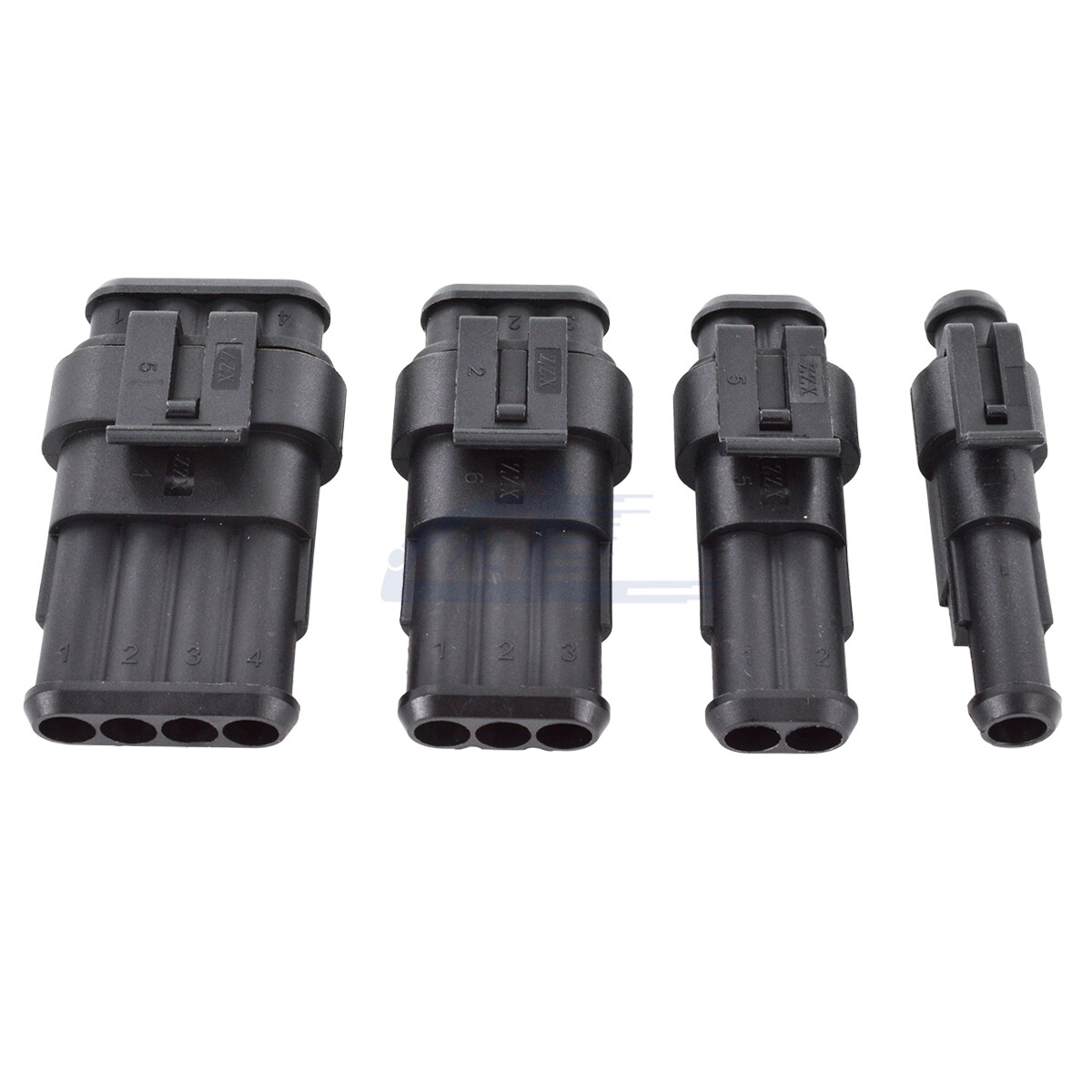 Waterproof Car Electrical Connector Terminals Auto Wire Plug 1 2 3 4 pin Box Set