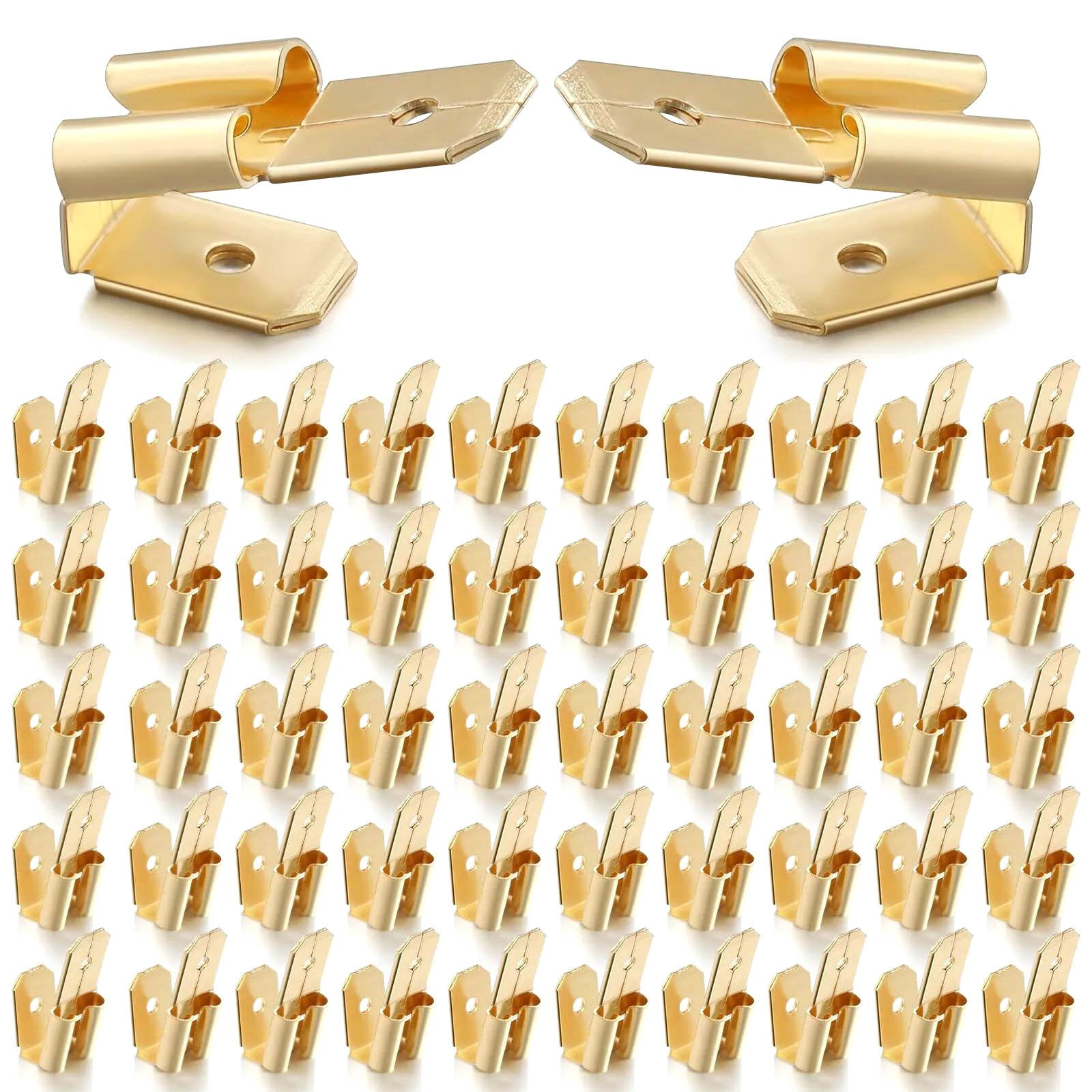 50pcs/Set Piggyback Spade Connectors Accessories Dual Male to Single Female
