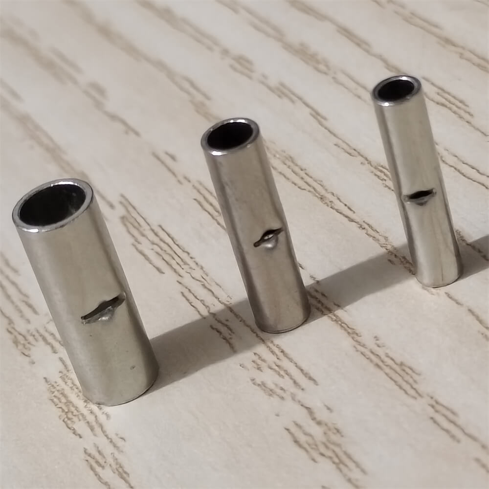 Tinned Copper 10-22AWG Non-Insulated Seamless Butt Connector 100/300PCS