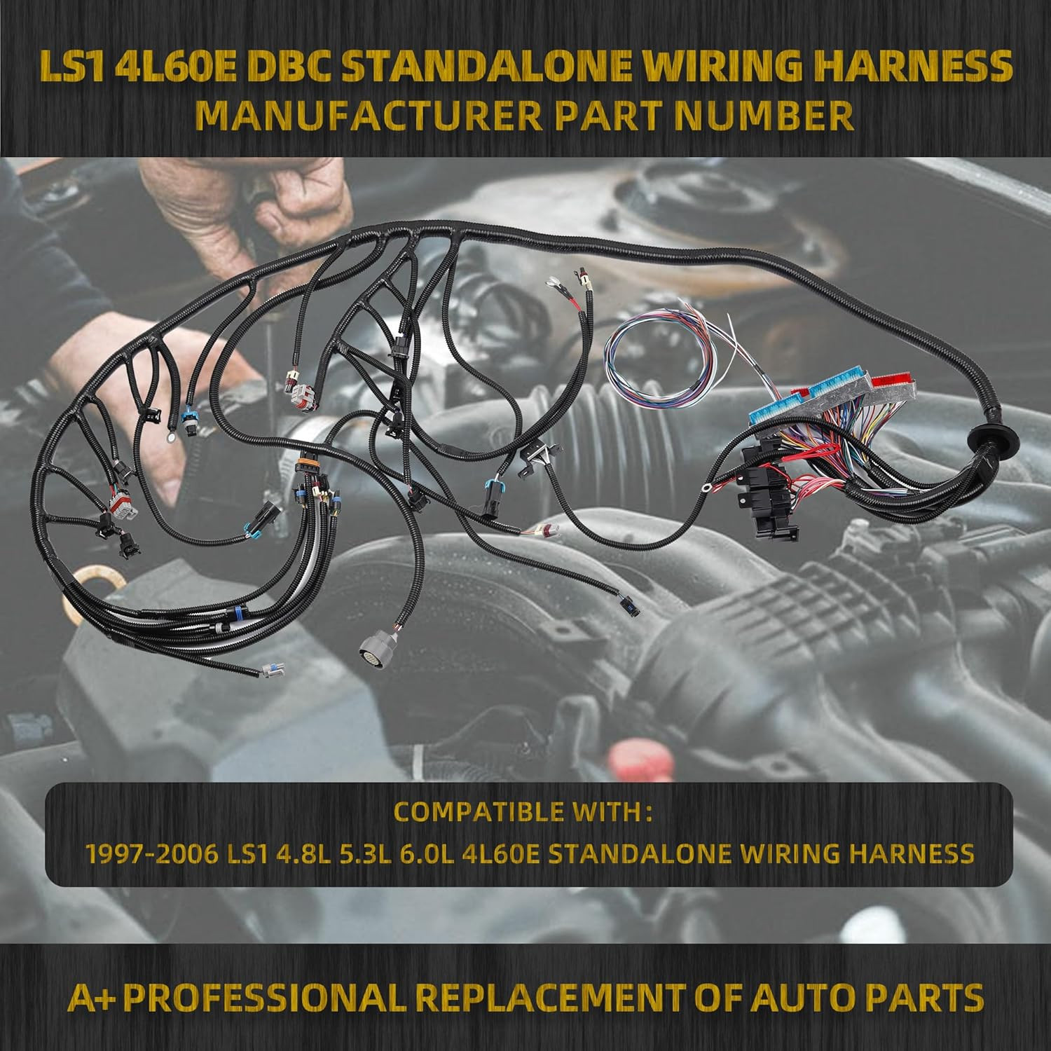 LS Standalone Wiring Harness 4L60E DBC Compatible with 1997-2006 GM LS1 Gen 3