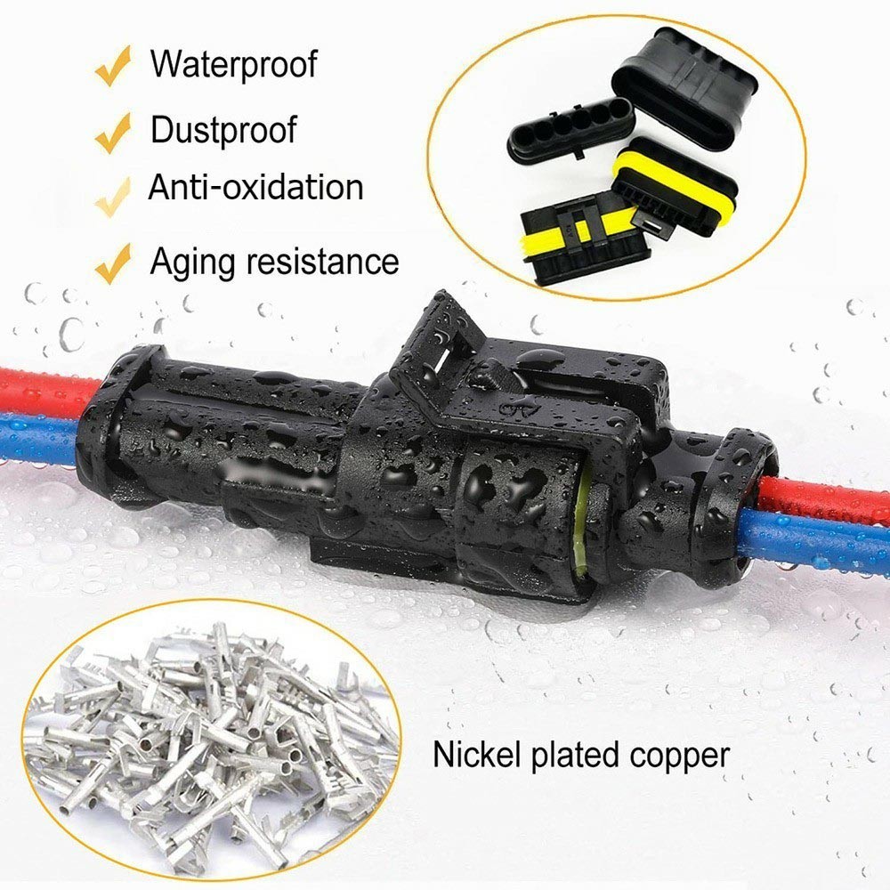 Car Truck 1 Pin Electrical Wire Connector Plug Kit Dustproof Anti-oxidation