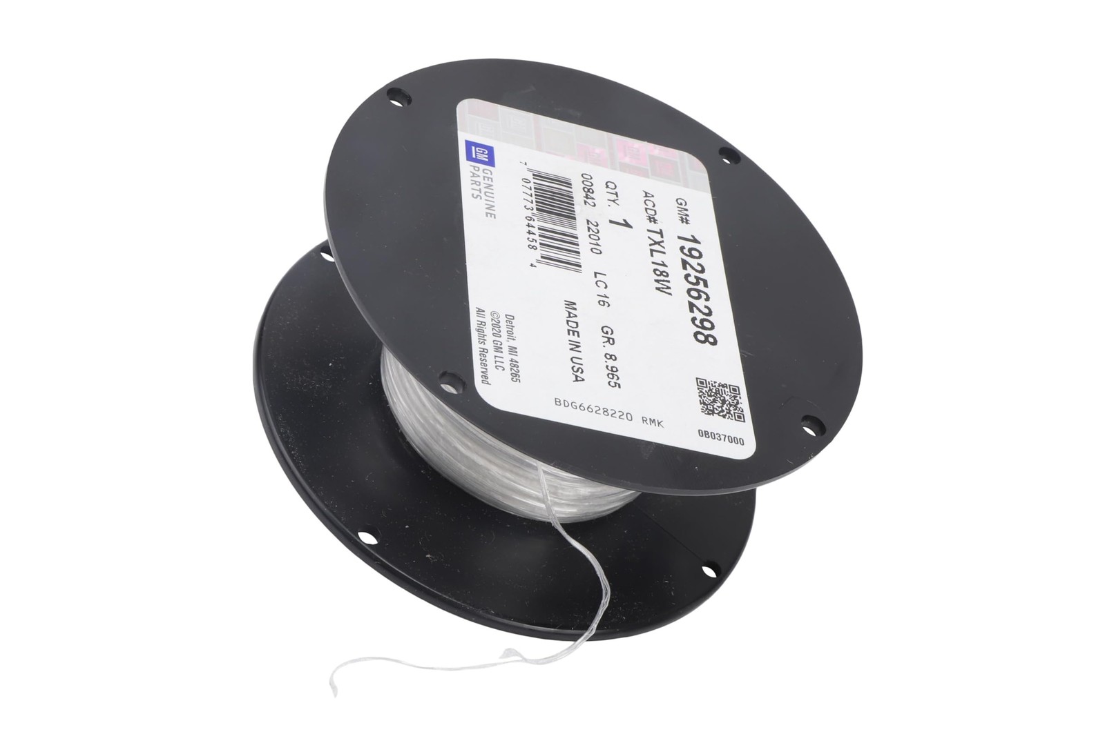 TXL18W 19256298 White 50 FT Spool 18 Gauge Thin Wall TXL Wire Hardware Cable