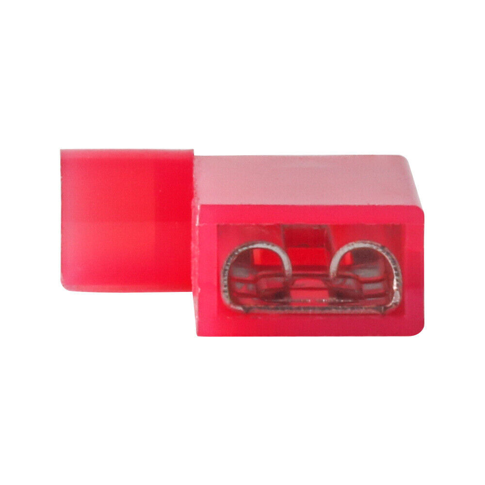 50pcs 22-16 AWG 90 Degree Nylon Flag Spade Female Insulated Terminals Connector