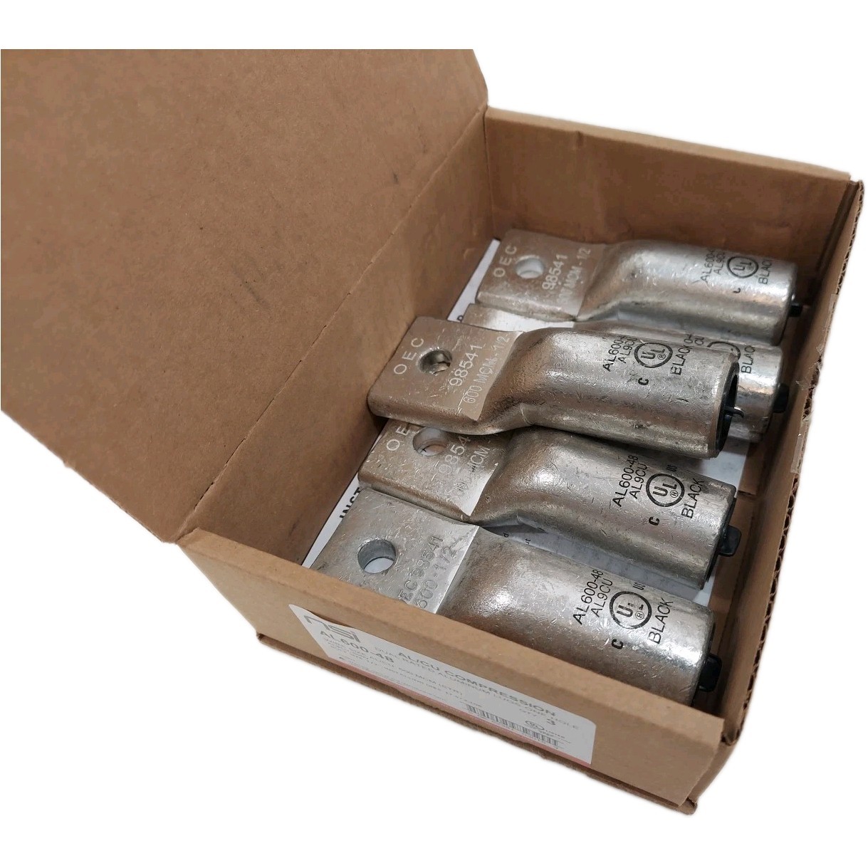 NSI AL600-48 Lot Of 5 Contractor Surplus Compression Lugs AL9CU 1/2″ 600V