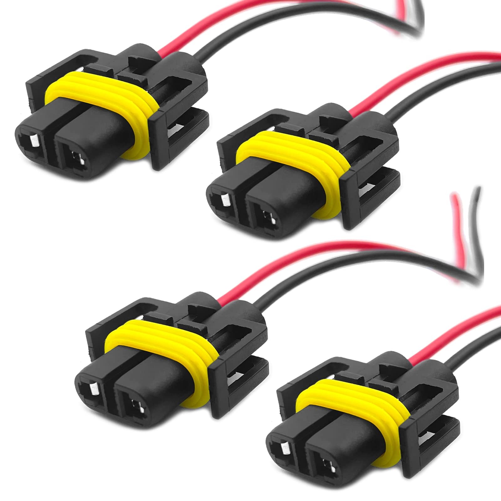 4PCS H11 H9 H8 880 881 Female Adapter Wiring Harness Sockets Wire, 9005 9006 …