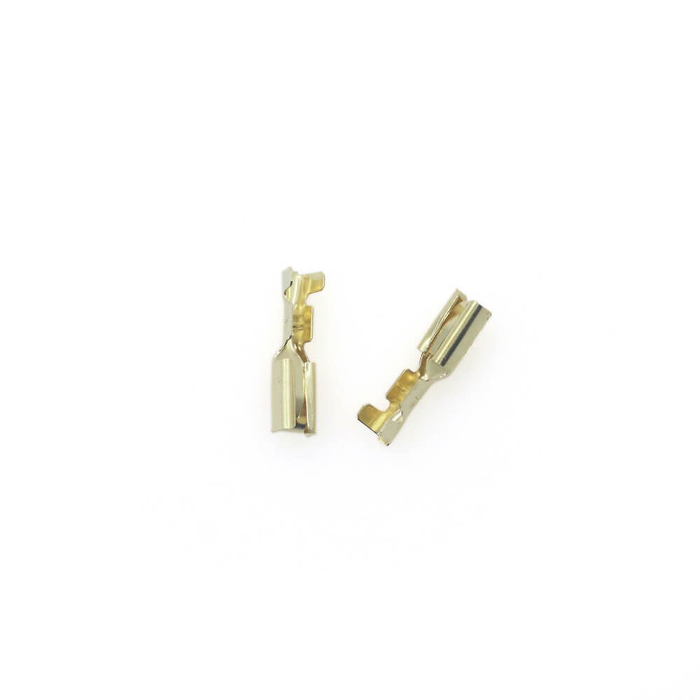 2.8mm Copper Female Non-Insulated Connector Quick Splice Spade Terminals 100pcs