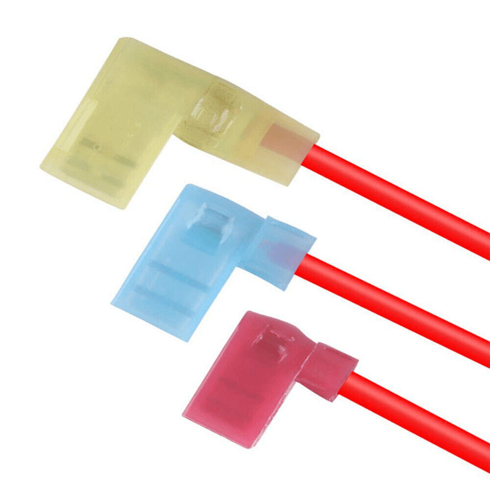 240/35PCS Flag Connectors Quick Wire Terminals 22-10 Gauge Right Angle Spades