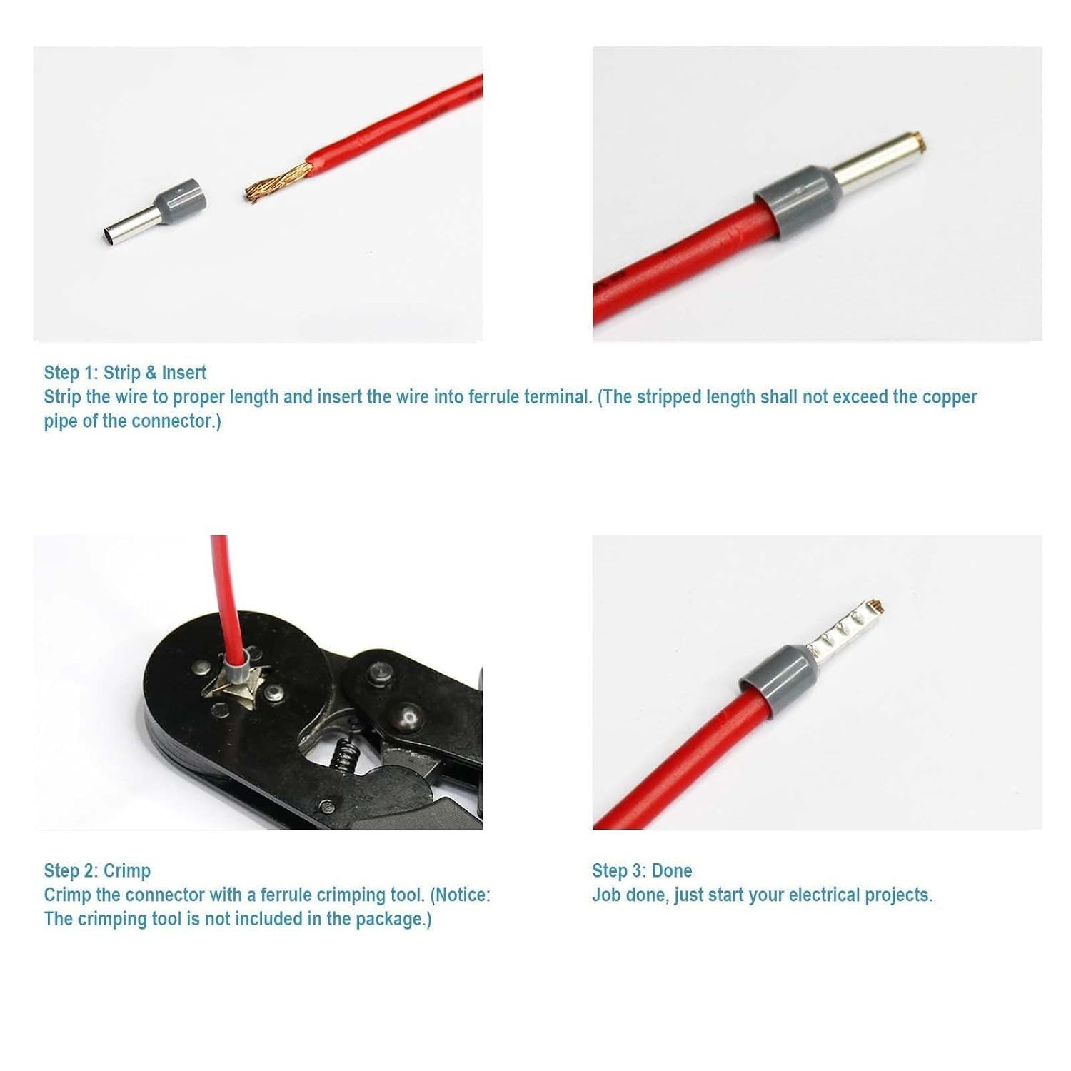 800 PCS/8 Sizes Wire Terminal ferrules kit, -8 Specification Wire Terminal co…