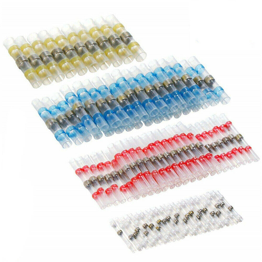 Terminals 100/50pcs Solder Seal Sleeve Heat Shrink Butt/Wire Connectors Splice
